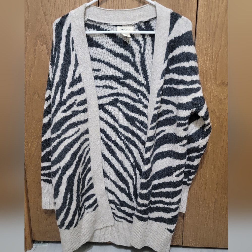 Zebra Print Cardigan